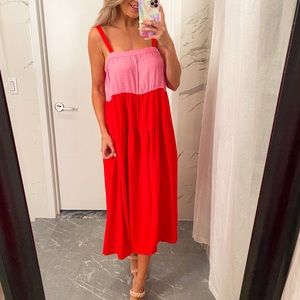 Colorblock Midi Dress